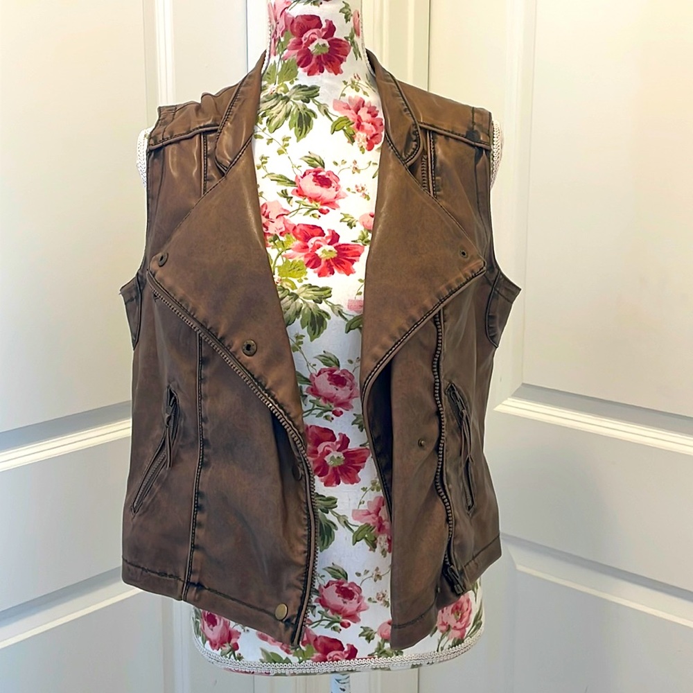 Faux Leather Vest